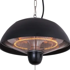 Hängande terrassvärmare | 1500W | Svart