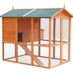 Hönshus med hönsgård | Lättstädat | Färdig byggsats | 1,9x1,7x1,6m