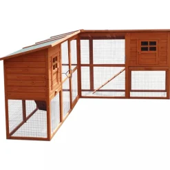 Hönshus med hönsgård | Lättstädat | Färdig byggsats | 2,5x1,9x1m