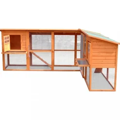 Hönshus med hönsgård | Lättstädat | Färdig byggsats | 2,5x1,9x1m