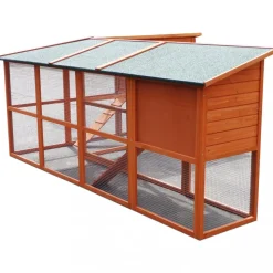 Hönshus med hönsgård | Lättstädat | Färdig byggsats | 2,5x1,9x1m