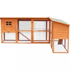 Hönshus med hönsgård | Lättstädat | Färdig byggsats | 2,5x1,9x1m
