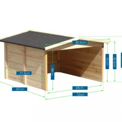 Hus/garage till robotgräsklippare - 87x80cm