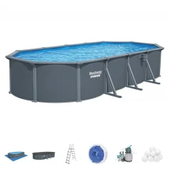 Hydrium 561CW Stålpool 7,32 x 3,66 x 1,32 m | Robust året runt-pool från Bestway