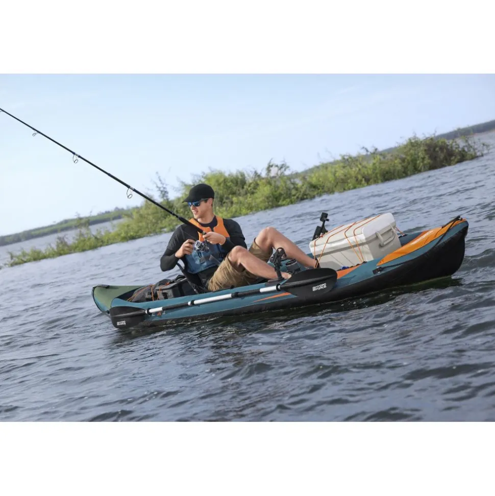 HydroForce Angler Elite Fiskekajak 380×99 cm | Fish ruler, ripstop & komplett set | Bestway (65197)
