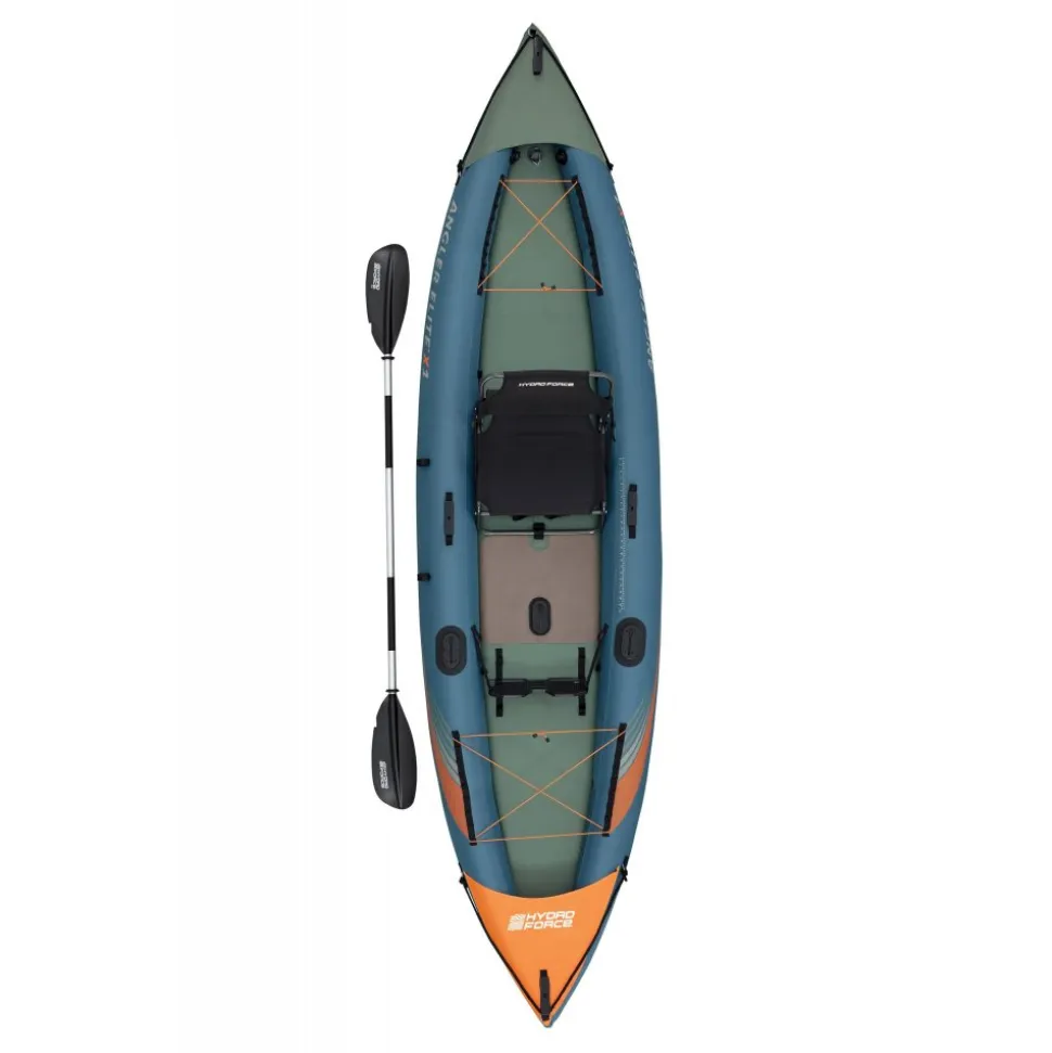 HydroForce Angler Elite Fiskekajak 380×99 cm | Fish ruler, ripstop & komplett set | Bestway (65197)