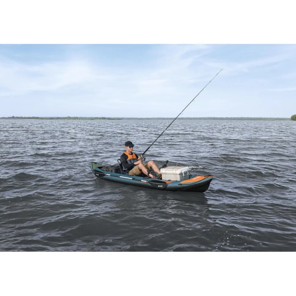 HydroForce Angler Elite Fiskekajak 380×99 cm | Fish ruler, ripstop & komplett set | Bestway (65197)