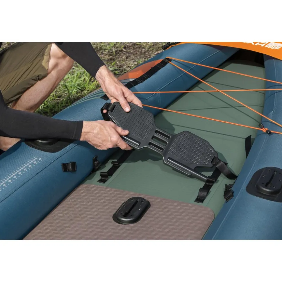 HydroForce Angler Elite Fiskekajak 380×99 cm | Fish ruler, ripstop & komplett set | Bestway (65197)