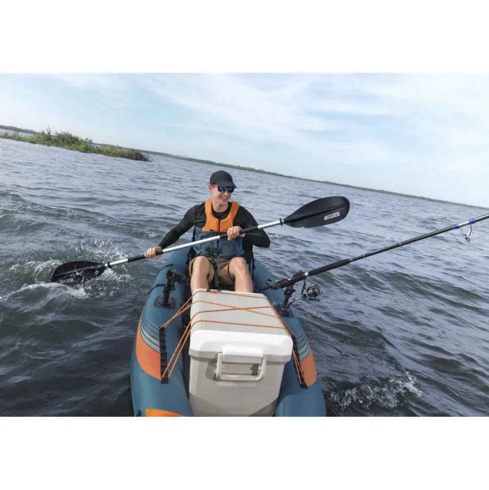 HydroForce Angler Elite Fiskekajak 380×99 cm | Fish ruler, ripstop & komplett set | Bestway (65197)