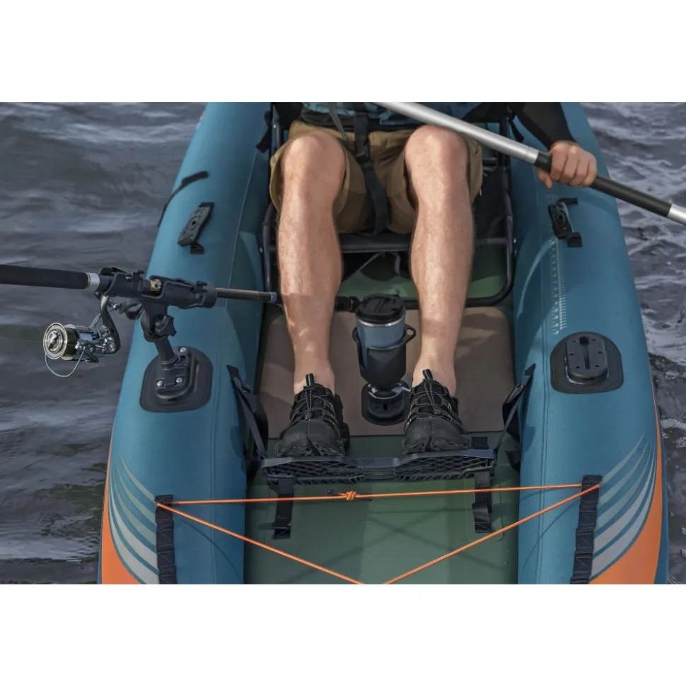 HydroForce Angler Elite Fiskekajak 380×99 cm | Fish ruler, ripstop & komplett set | Bestway (65197)