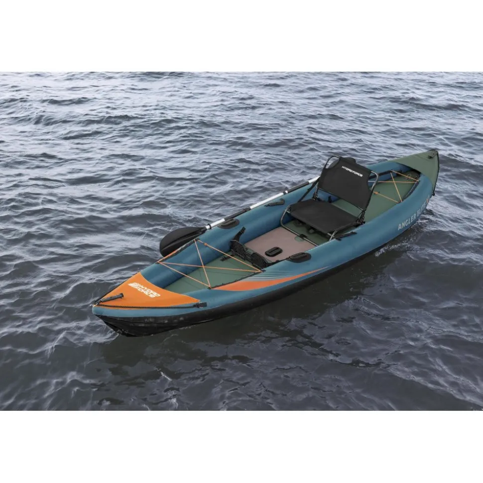 HydroForce Angler Elite Fiskekajak 380×99 cm | Fish ruler, ripstop & komplett set | Bestway (65197)