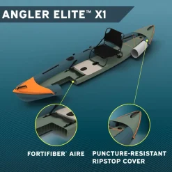 HydroForce Angler Elite Fiskekajak 380×99 cm | Fish ruler, ripstop & komplett set | Bestway (65197)