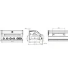 Inbyggnadsgrill med infraröd brännare | Rostfri gasolgrill för utekök | Arizona