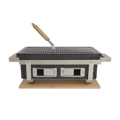 Japansk Hibachi Grill | Fyrkantig bordsgrill i keramik | 40×22×17 cm