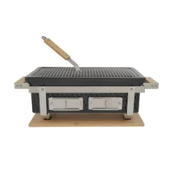 Japansk Hibachi Grill | Fyrkantig bordsgrill i keramik | 40×22×17 cm