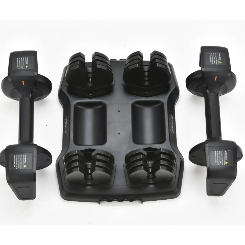 Justerbara hantlar 2x5,6 kg | Flera nivåer | Trekkrunner