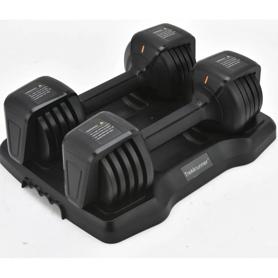 Justerbara hantlar 2x5,6 kg | Flera nivåer | Trekkrunner