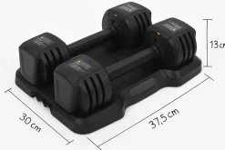 Justerbara hantlar 2x5,6 kg | Flera nivåer | Trekkrunner