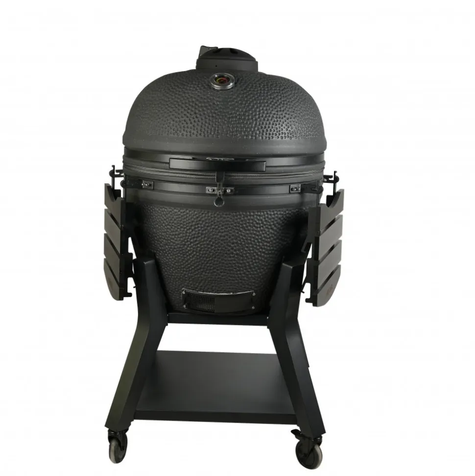 Kamadogrill Ø68 cm | Keramisk grill i matt svart med precisionstermometer