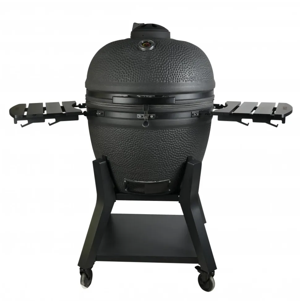 Kamadogrill Ø68 cm | Keramisk grill i matt svart med precisionstermometer