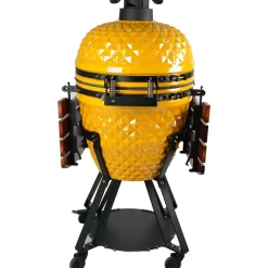 Kamadogrill Ø54 cm | Keramisk kolgrill i Yellow Pineapple-design med termometer | Hawaii
