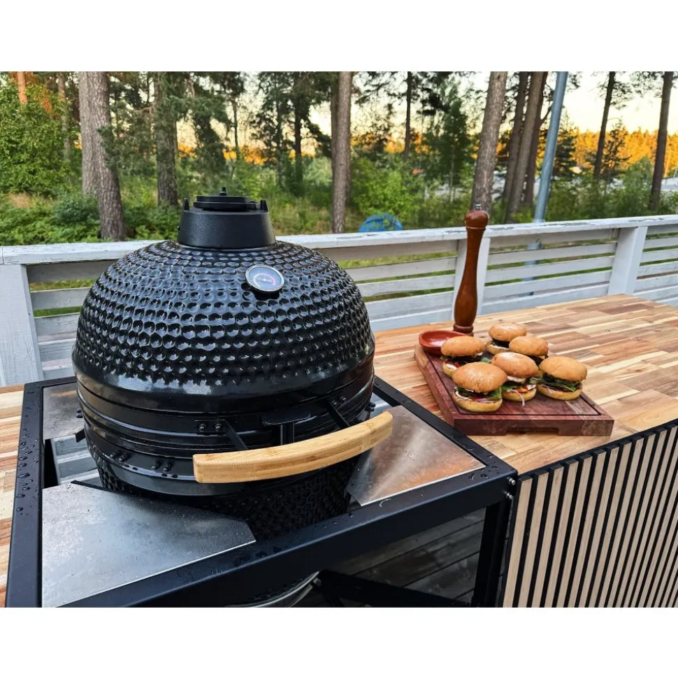 Kamado Grill | Keramisk Grill BBQ | Ø45 cm | Svart