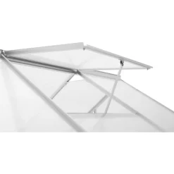 Klassiskt växthus i aluminium 5,9 m² | UV-skyddad kanalplast & bas ingår