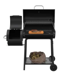 Kombinerad kolgrill & rök med skorsten och sidotunna | 2026 Memphis