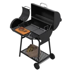 Kombinerad kolgrill & rök med skorsten och sidotunna | 2026 Memphis