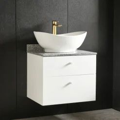 Kommod 60cm | Bänkskiva i marmor | Med tvättställ | Cauda