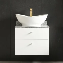 Kommod 60cm | Bänkskiva i marmor | Med tvättställ | Cauda