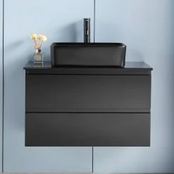 Kommod | Med tvättställ i svart design | Nimbus