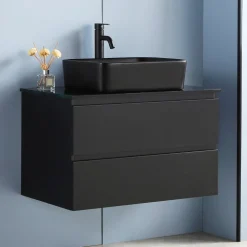 Kommod | Med tvättställ i svart design | Nimbus