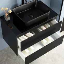 Kommod | Med tvättställ i svart design | Nimbus