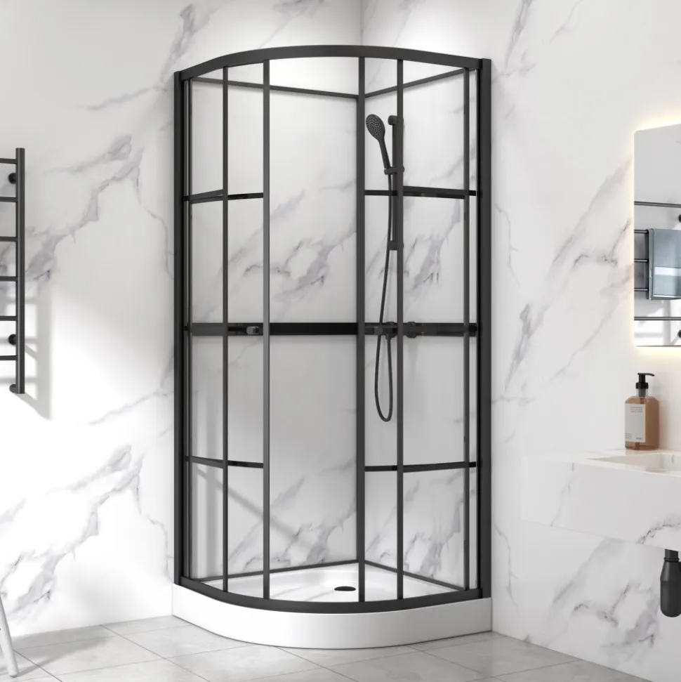Komplett duschkabin | Rundad | Industriell design