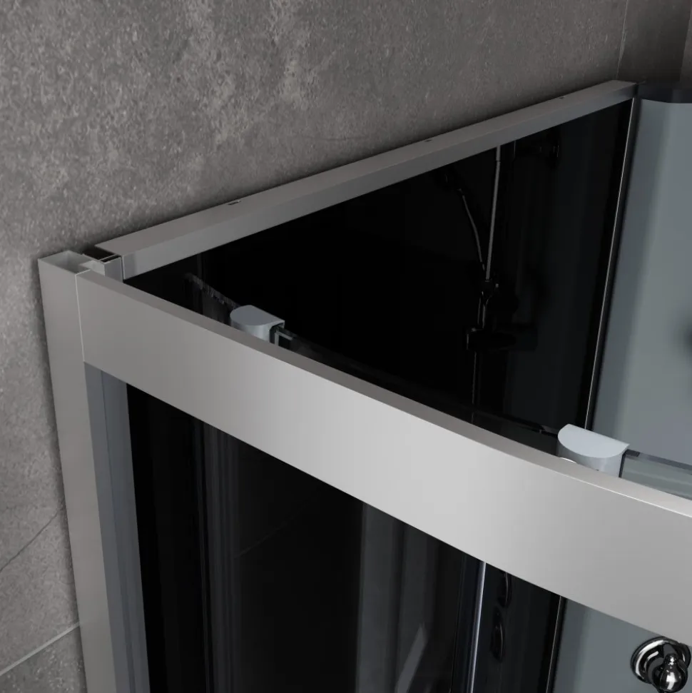 Komplett stilren duschkabin | Regndusch | Aluminium