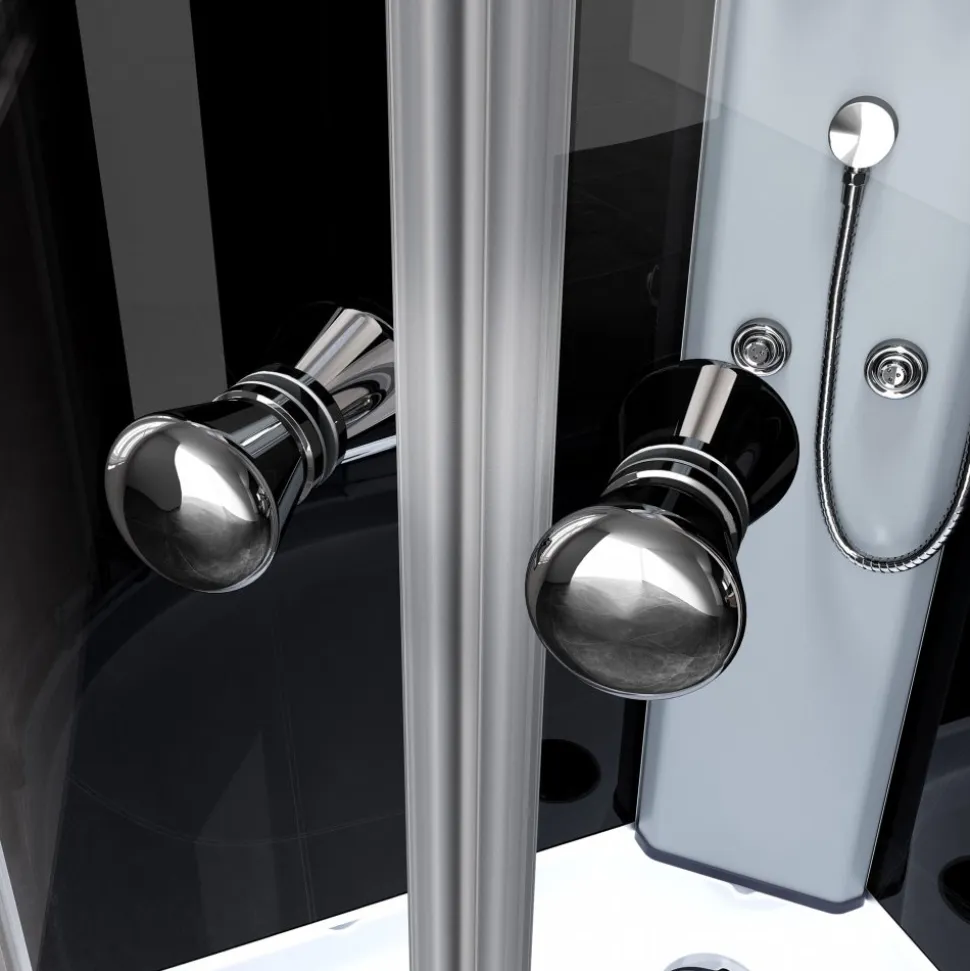 Komplett stilren duschkabin | Regndusch | Aluminium