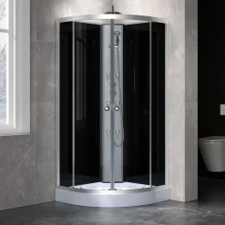 Komplett stilren duschkabin | Regndusch | Aluminium