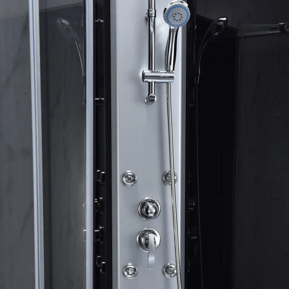 Komplett stilren duschkabin | Regndusch | Aluminium