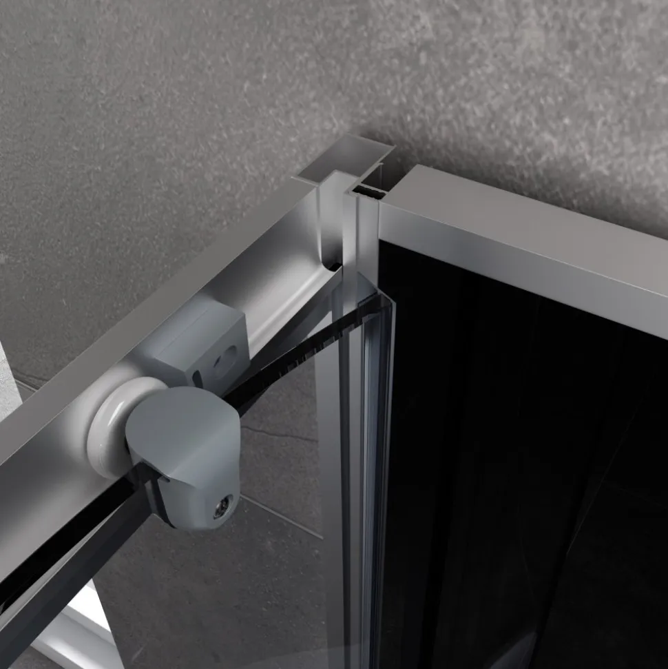 Komplett stilren duschkabin | Regndusch | Aluminium