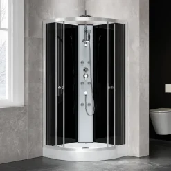 Komplett stilren duschkabin | Regndusch | Aluminium