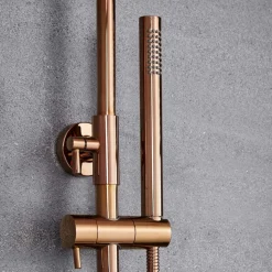 Komplett takduschset med handdusch | Rosé