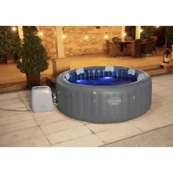 Lay-Z-Spa Santorini Smart HydroJet Pro 7 (216x80 cm) | Uppblåsbart spabad för 7 personer | 6001T