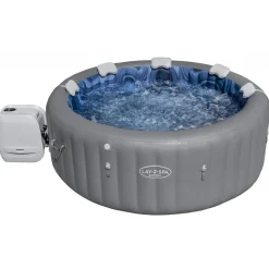 Lay-Z-Spa Santorini Smart HydroJet Pro 7 (216x80 cm) | Uppblåsbart spabad för 7 personer | 6001T