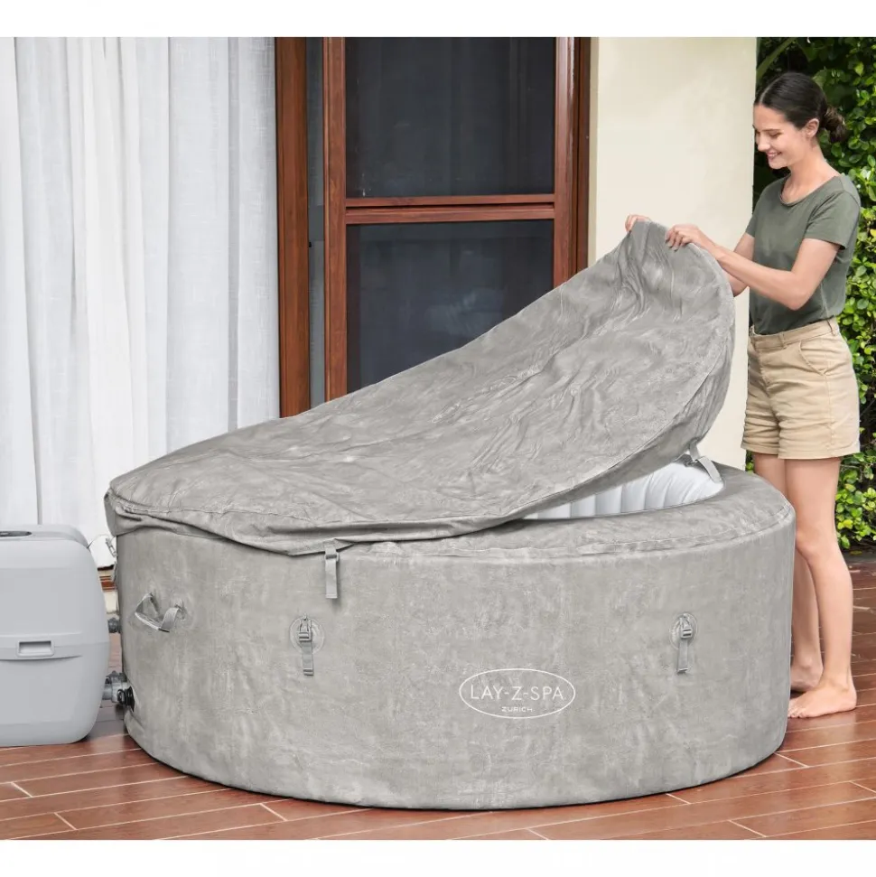 Lay-Z Spa Zurich Airjet | Bestway uppblåsbart spabad 2-4 personer