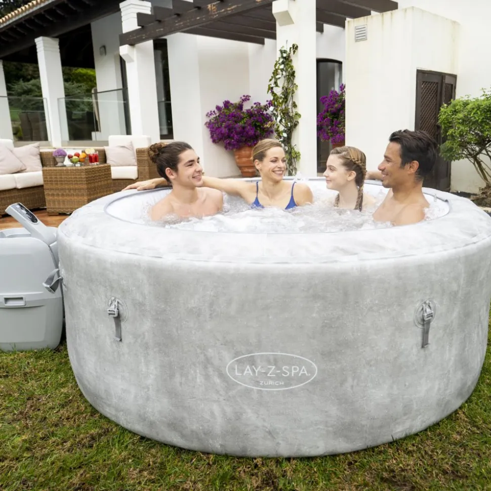 Lay-Z Spa Zurich Airjet | Bestway uppblåsbart spabad 2-4 personer