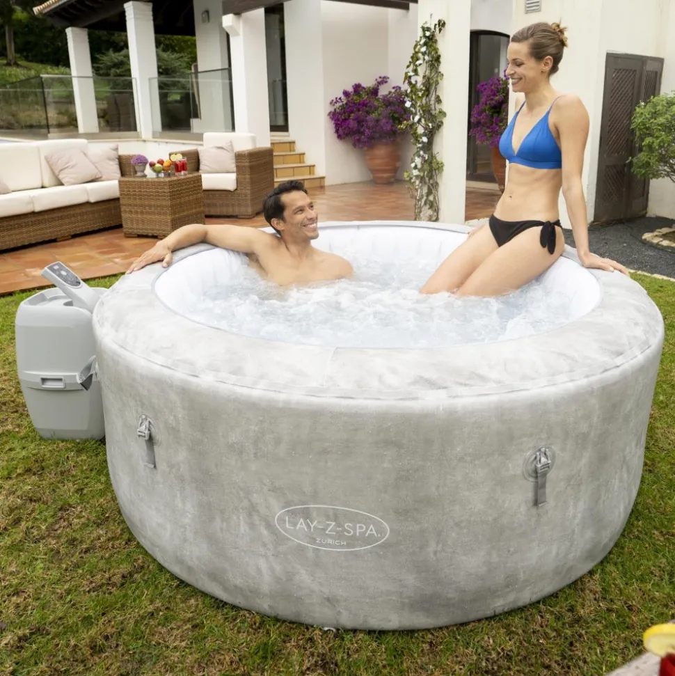 Lay-Z Spa Zurich Airjet | Bestway uppblåsbart spabad 2-4 personer