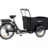 Lådcykel El | 6 växlar | 250W - 12,8Ah Panasonic litiumbatteri - Svart