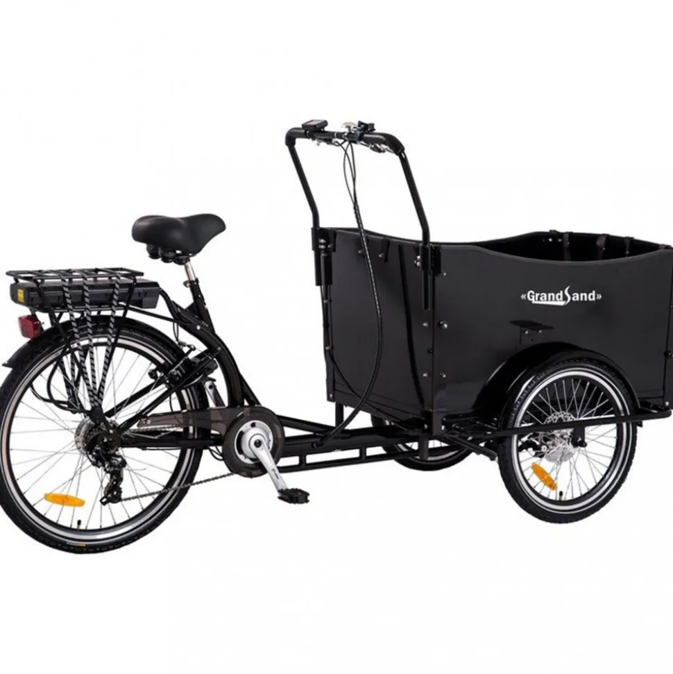 Lådcykel El | 6 växlar | 250W - 12,8Ah Panasonic litiumbatteri - Svart
