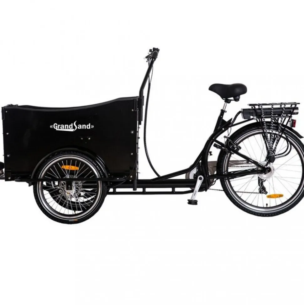 Lådcykel El | 6 växlar | 250W - 12,8Ah Panasonic litiumbatteri - Svart